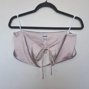 Sunday Best Women x Tie-Front Halter in Pastel Pink x Medium